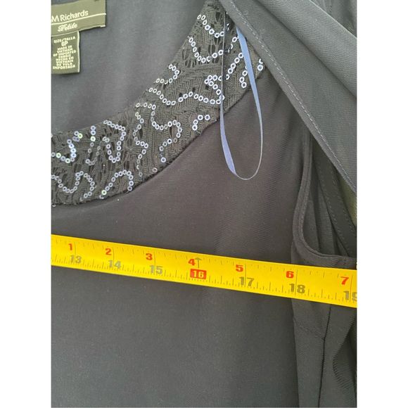 R&M Richards Two Piece Deep Navy Blue Tank Top & Over Cardigan - Picture 4 of 6